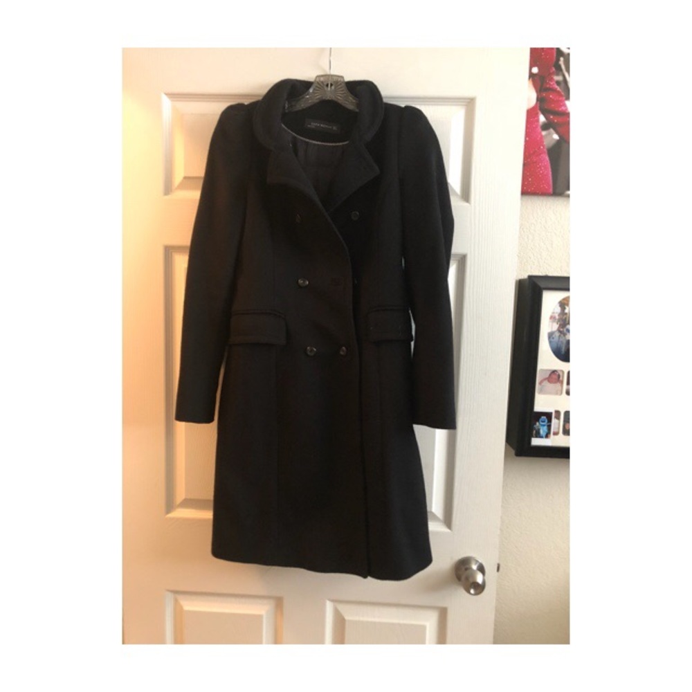 Zara black long coat